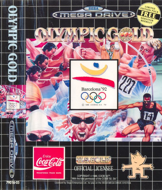Olympic Gold box art for Sega Mega Drive